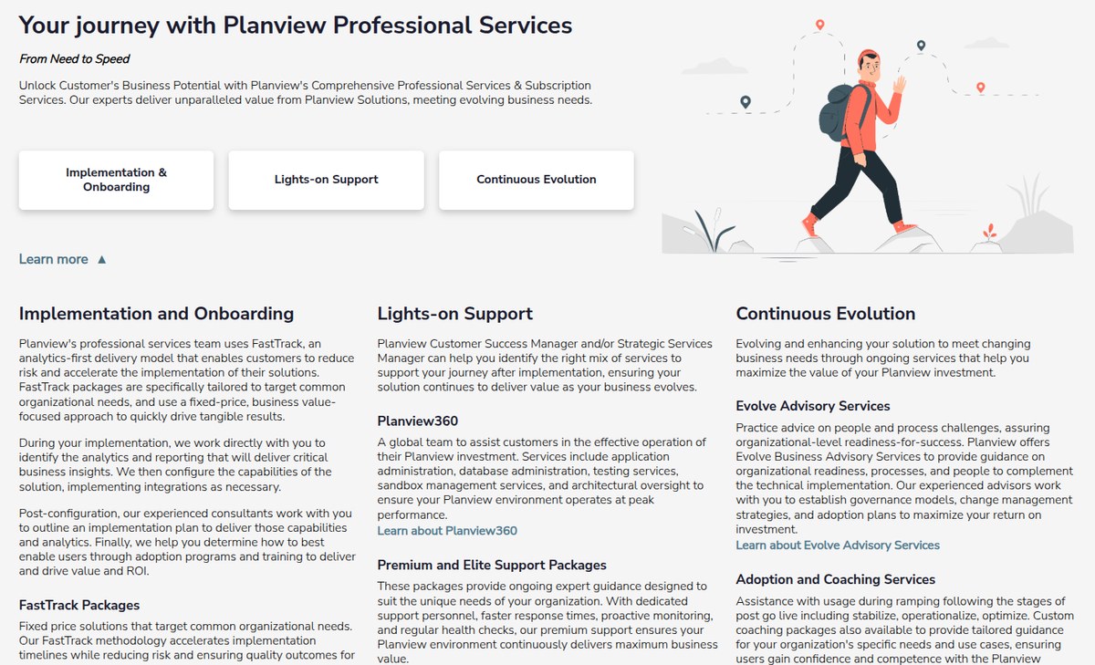 Existing Professional Services page — before redesign